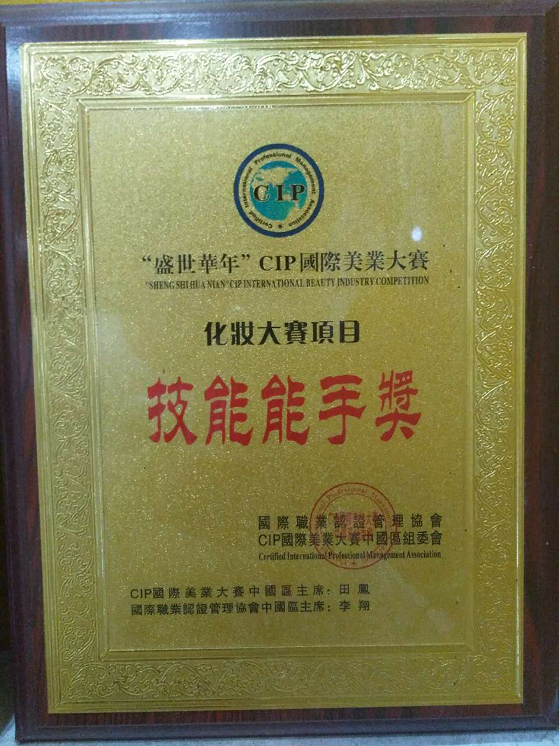 化妆大赛技能能手奖