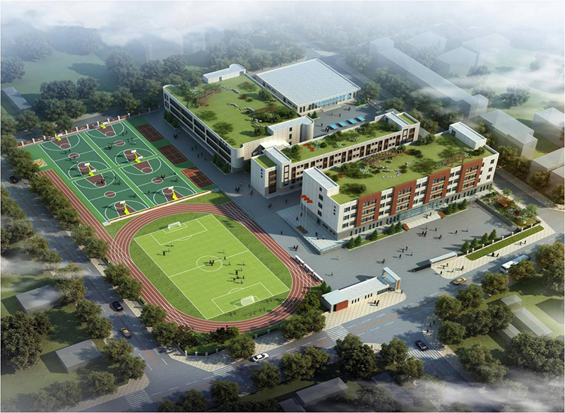 学校鸟瞰图
