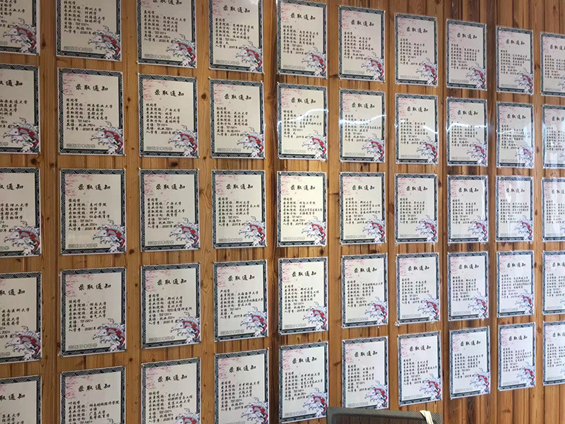 录取通知书墙